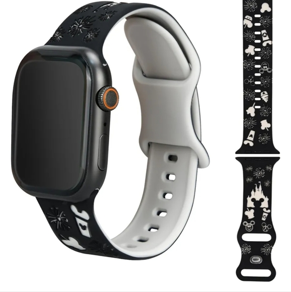 Cute Castle Fireworks 3D Engraved Silicone Band For Apple Watch - Unisex - Picture 2 of 2